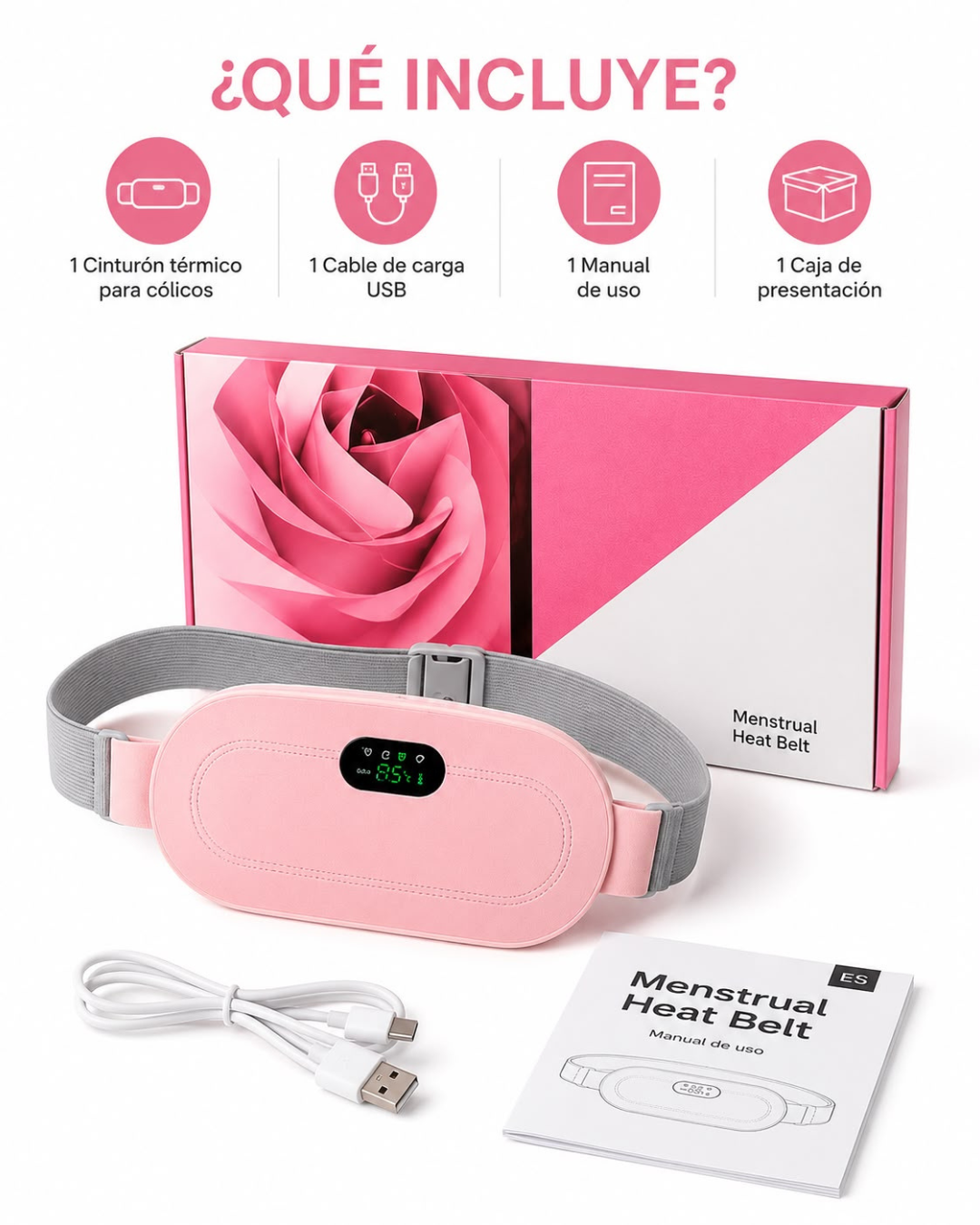 CINTURÓN TÉRMICO PARA CÓLICOS MENSTRUALES