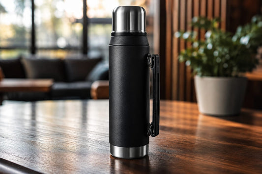 🖤 Termo de Acero Inoxidable Premium – Tu Bebida a la Temperatura Perfecta ☕❄️